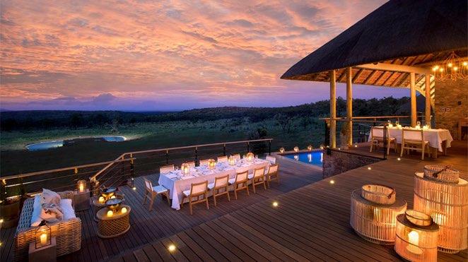 mhondoro game lodge deck dining