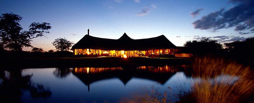 okonjima namibia bush camp exterior night