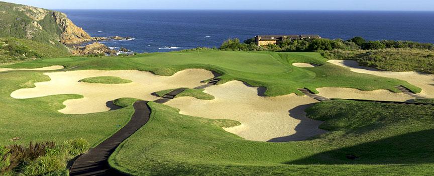 green golfcourse near the beach