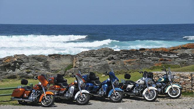 harleys at the beach