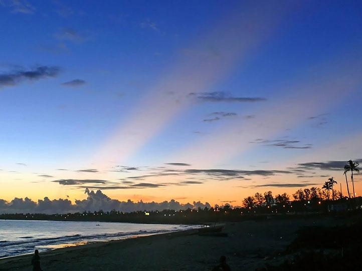 southern mozambique inhambane city at night