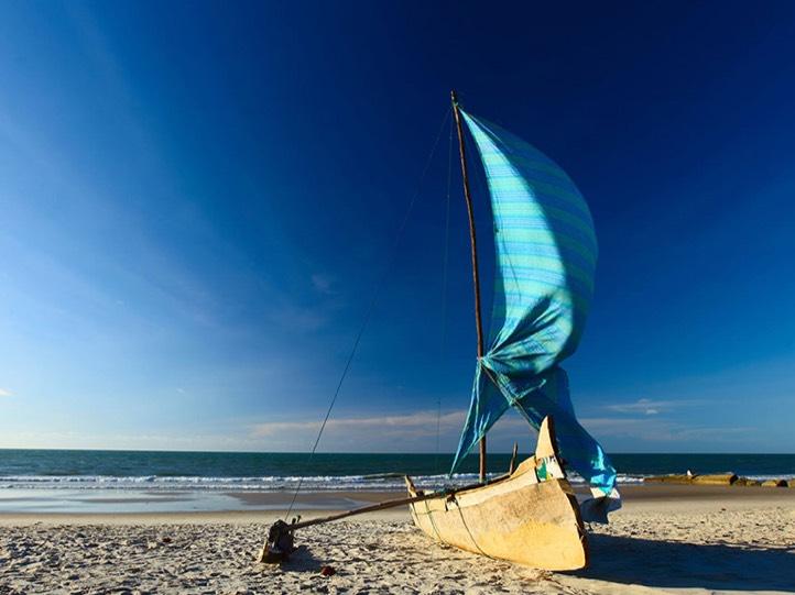 mozambique local boating heritage in the clear blue skies